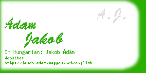 adam jakob business card